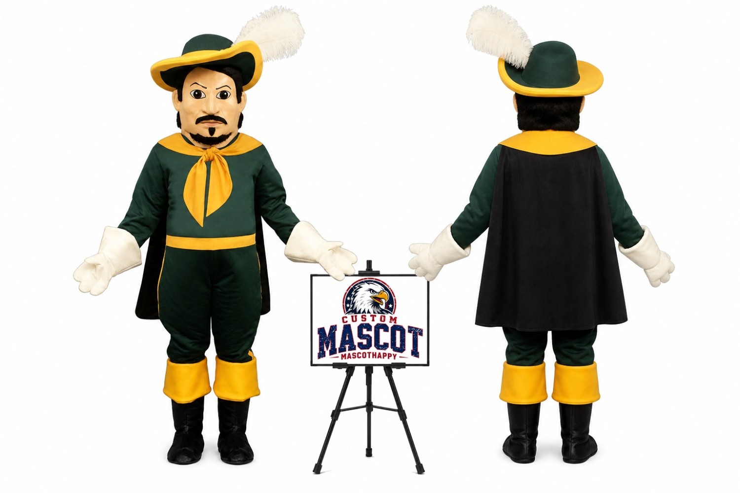 Calvin Cavalier Mascot Costume Calvin Cavalier Mascot Costume