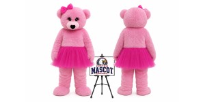 Candy Girl Teddy Bear Mascot Costume Candy Girl Teddy Bear Mascot Costume