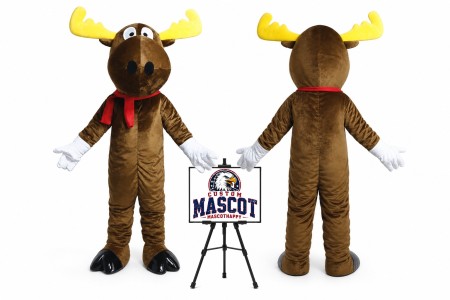 Cartoon Animal Christmas Elk Mascot Costume for Christmas Events