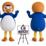 Cartoon Animal Glasses Penguin Mascot Costume