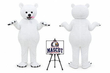 Cartoon Animal Plush Samoyed Dog Mascot Costume
