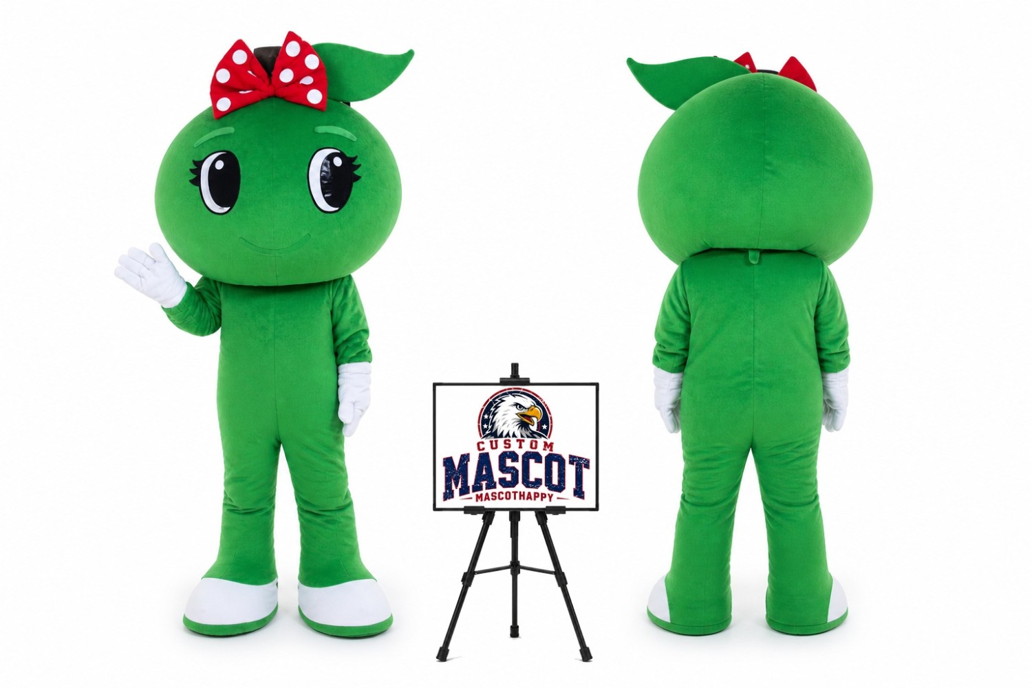 Cartoon Apple Mascot Costume for Food Events Cartoon Apple Mascot Costume for Food Events