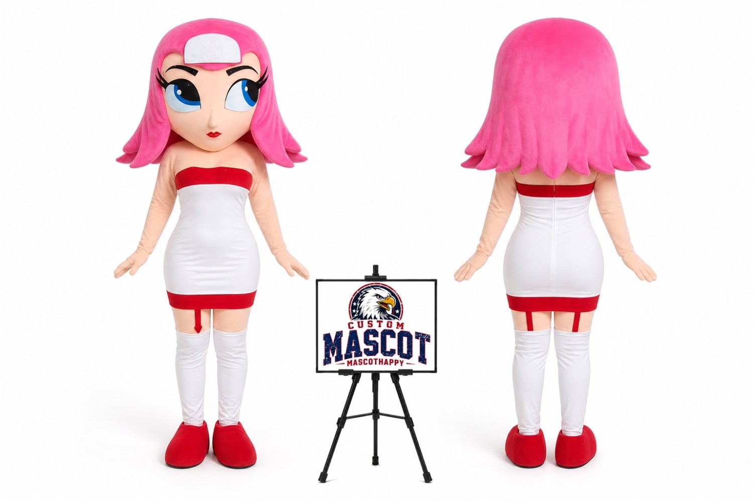 Cartoon Beauty Sexy Nurse Mascot Costume Cartoon Beauty Sexy Nurse Mascot Costume