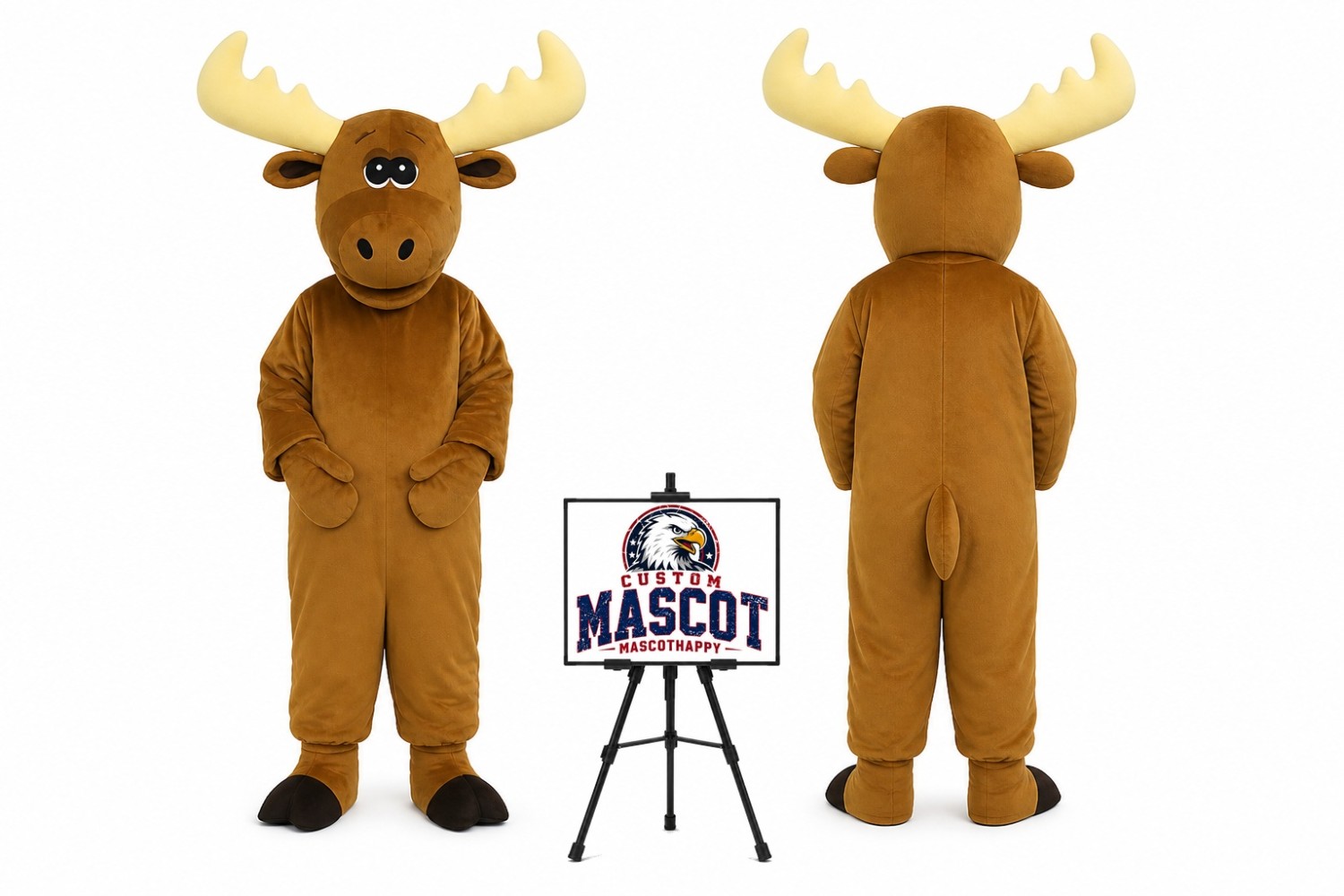 Cartoon Christmas Elk Mascot Costume for Christmas Events Cartoon Christmas Elk Mascot Costume for Christmas Events