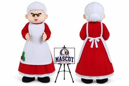 Cartoon Christmas Grandma Mascot Costume for Christmas Events